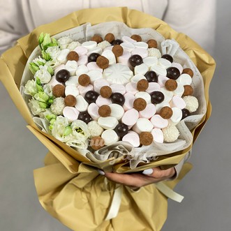 Букет из 1 зефира и маршмеллоу